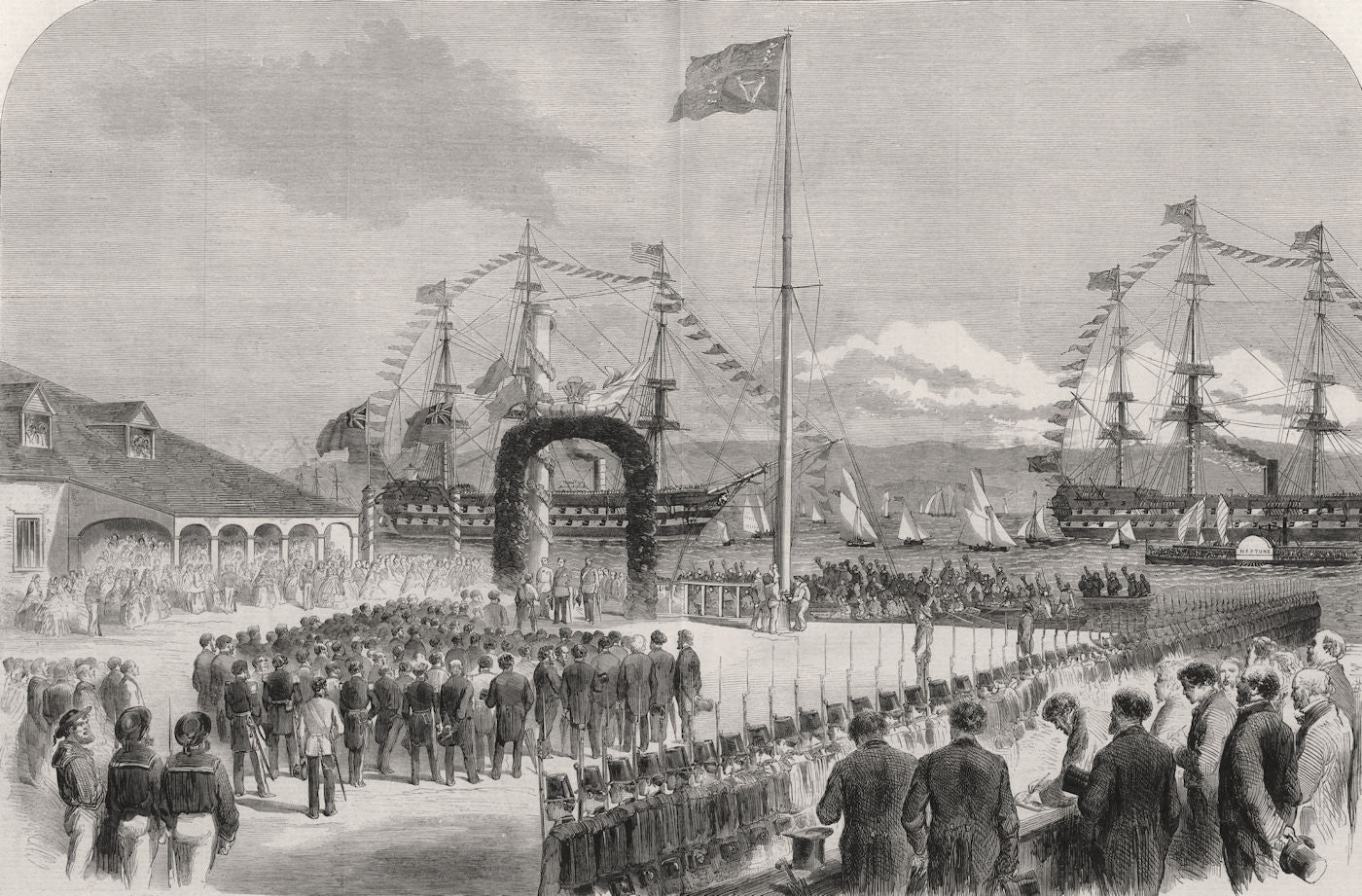 The Prince of Wales (later King Edward VII) landing at at Halifax. Canada 1860